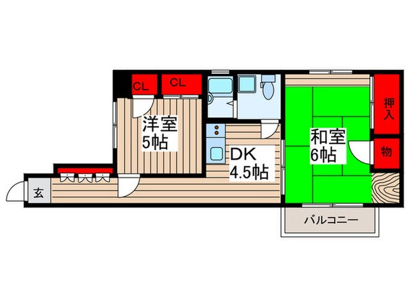 田辺コーポの物件間取画像